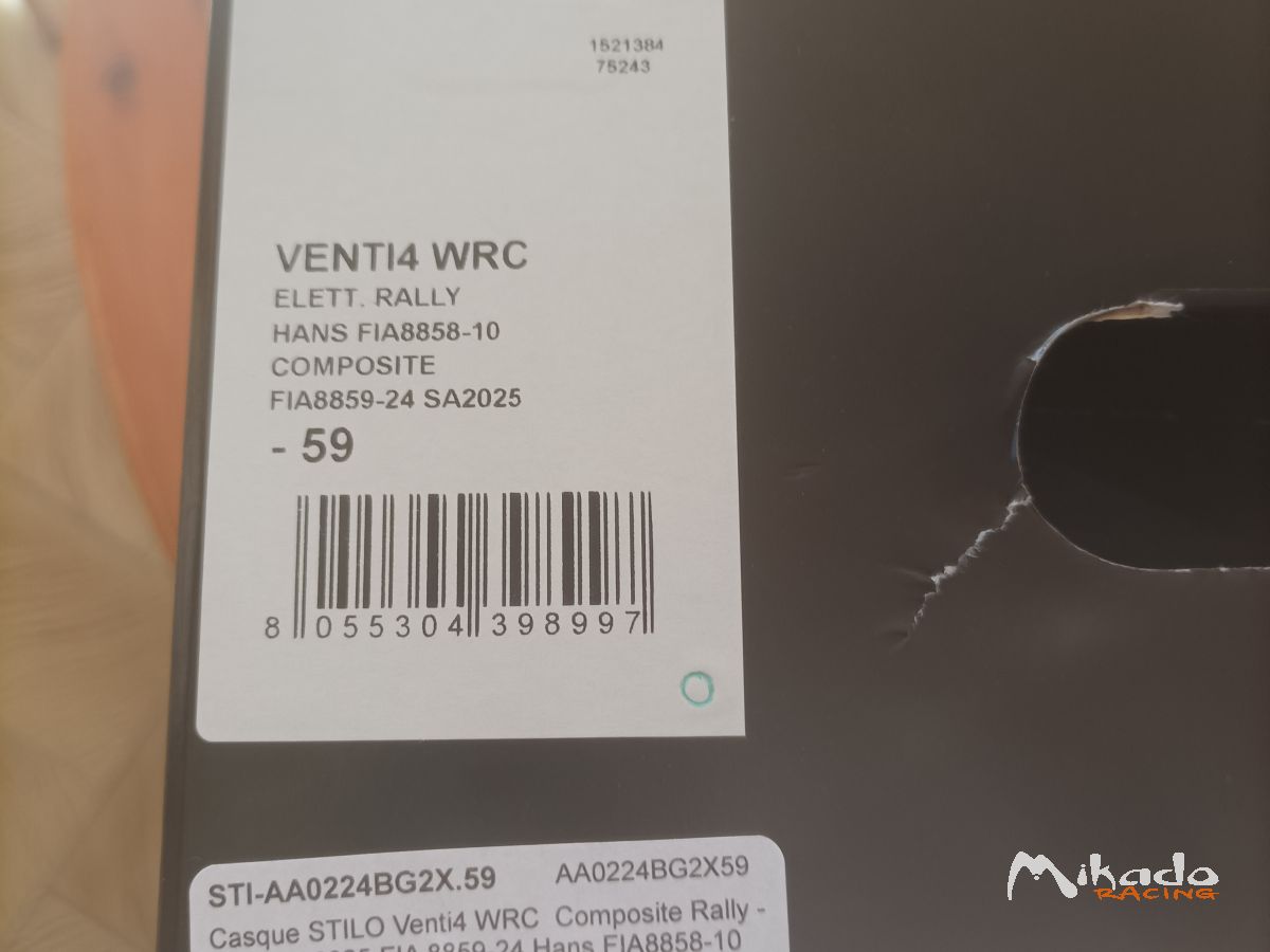 NEUF - Casque Stilo Venti4 WRC Rally Composite gris - Snell SA2025 FIA 8859-2024 – photo 2 sur 2
