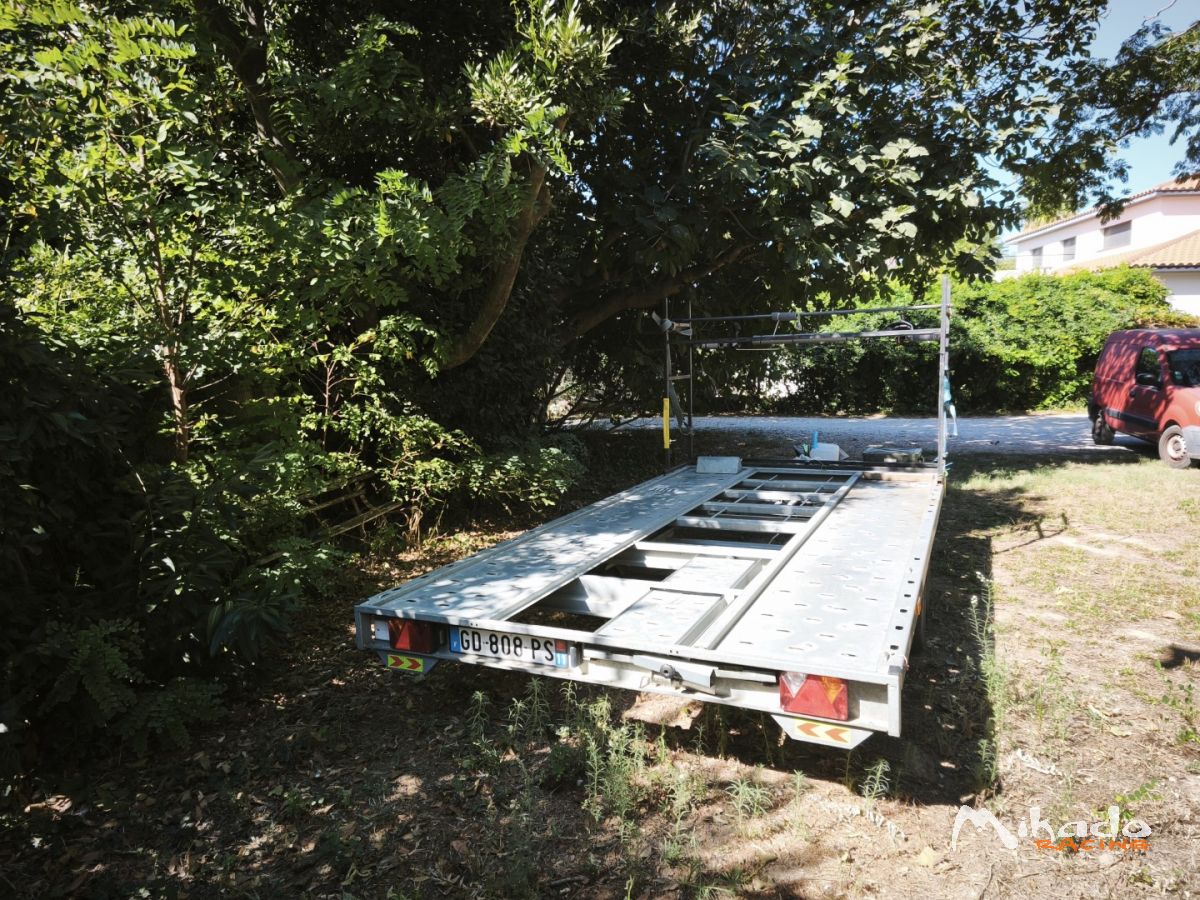 Remorque porte-voiture double essieux + treuil + rack roues et barnum 2021 ( sur PERPIGNAN ) – photo 3 sur 5