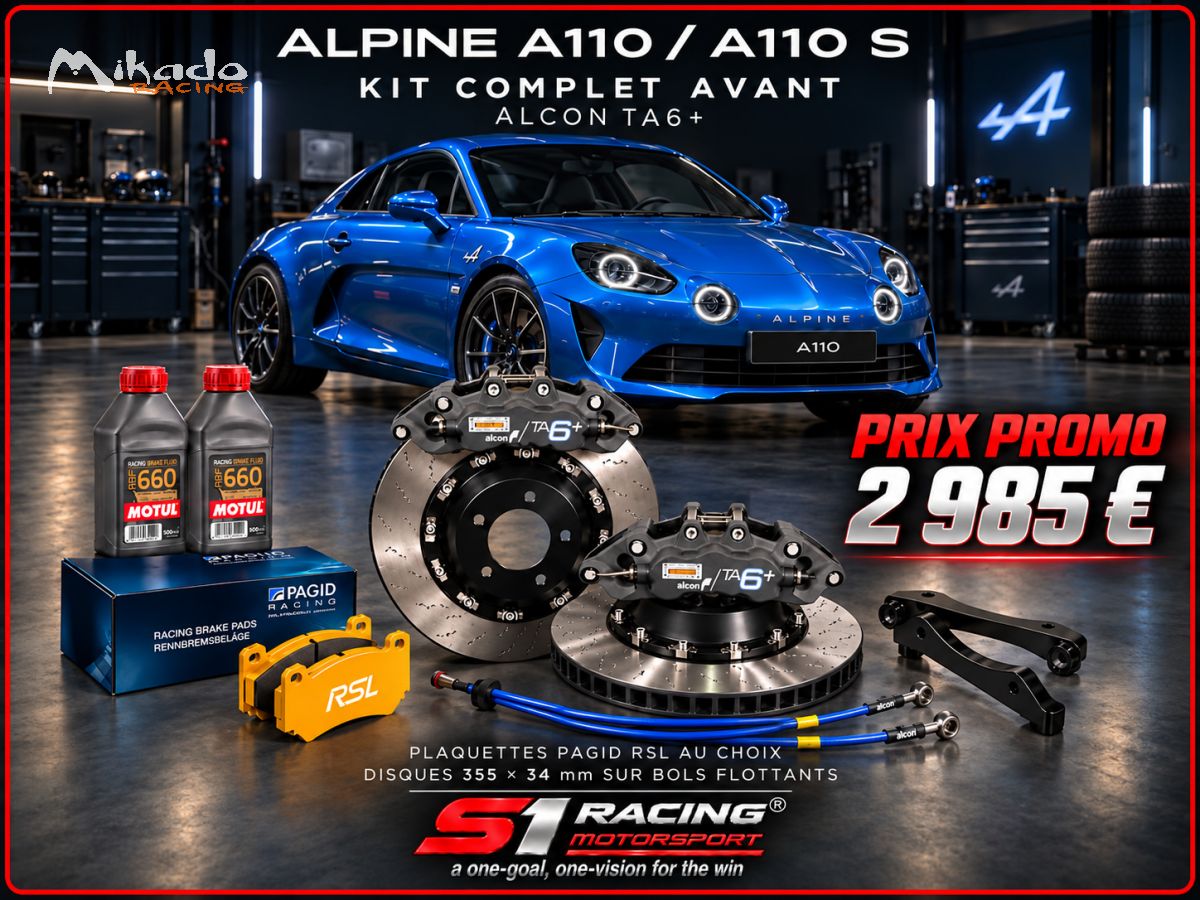 🔥 KIT FREINAGE ALCON TA6+ POUR ALPINE A110 & A110S — DISPONIBLE DÈS MAINTENANT – photo 1 sur 3