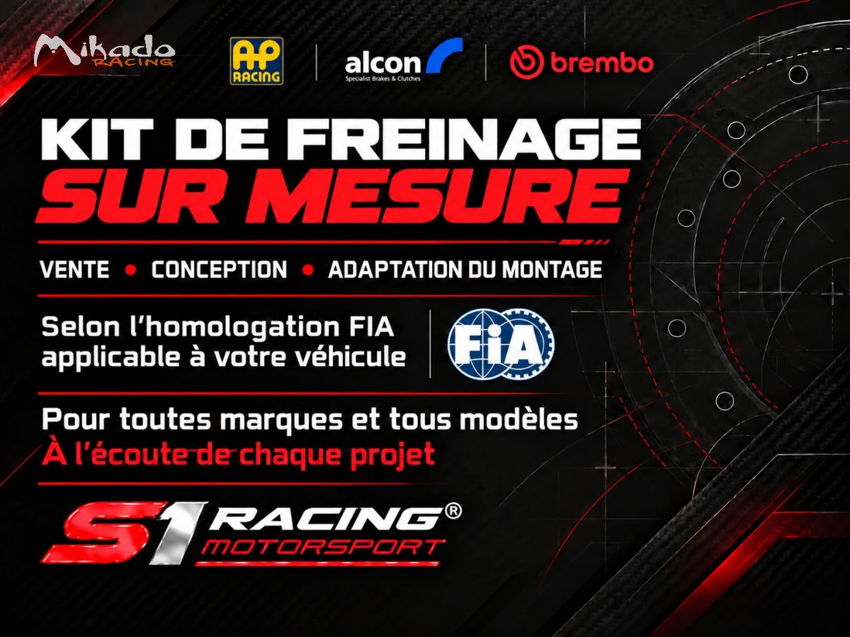 KITS FREINAGE HOMOLOGUE FIA POUR VOITURES TOUTES MARQUES. – photo 1 sur 2