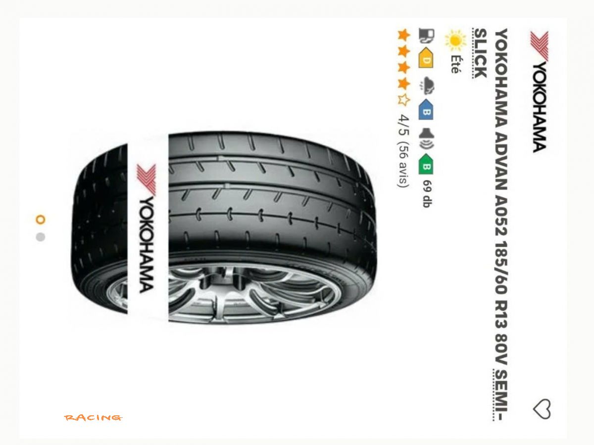 Pneus semi slicks 13 ' – photo 1 sur 5