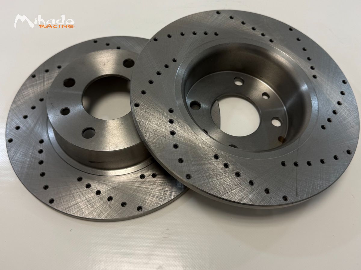 Kit 2 disques de frein arrière sur bol percés XTREM Motorsport – Renault Clio Gr.A / Mégane Kit Car / R11 Turbo Gr.A / R19 Gr.A – 254x9,7 mm