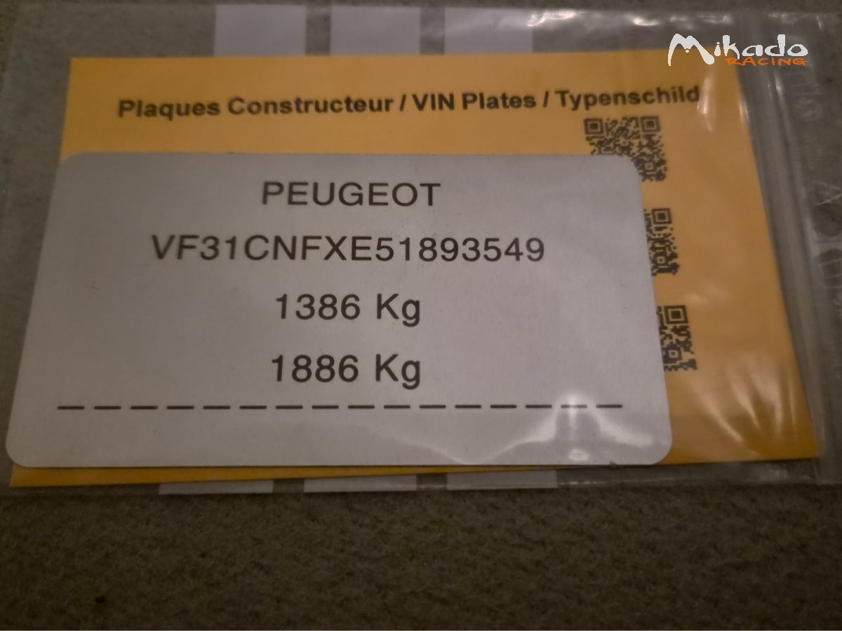 Carte grise 106 s16 et plaque identification – photo 3 sur 3