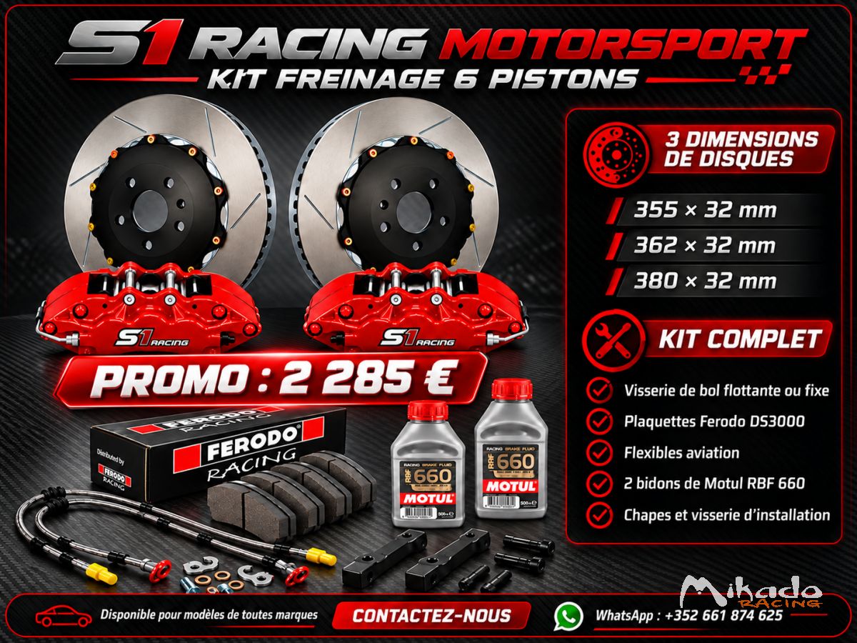 KITS FREINAGE PERFORMANCE 6 PISTONS POUR VÉHICULES TOUTES MARQUES. – photo 1 sur 3