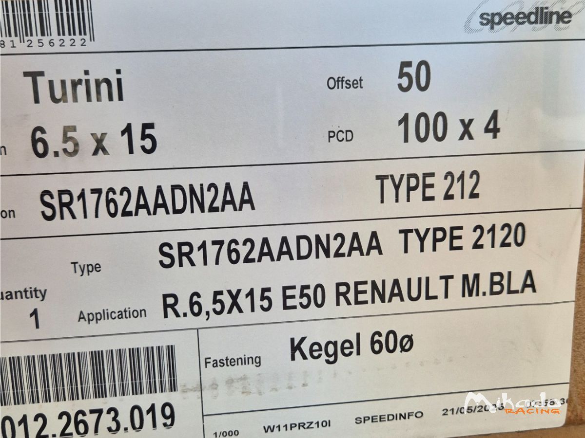 Jantes SPEEDLINE TURINI CLIO 2, TWINGO R1 5 POUCES – photo 4 sur 5