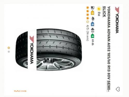 Pneus semi slicks 13 '