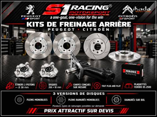 KIT FREINAGE ARRIERE 2 PISTONS POUR PEUGEOT ET CITROEN.